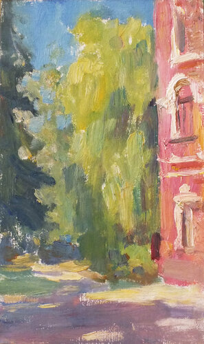 Autumn cityscape van Artem Brazhnik, Schilderij te koop op Singulart