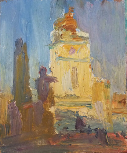 Autumn cityscape di Artem Brazhnik, Pittura in vendita su Singulart