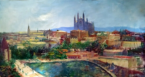 Palma, Mallorca par Artem Brazhnik, Peinture en vente sur Singulart