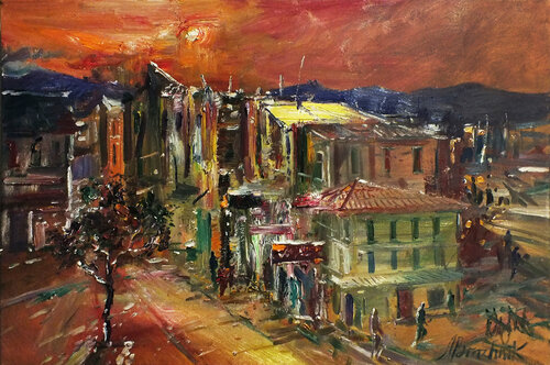 Cityscape di Artem Brazhnik, Pittura in vendita su Singulart
