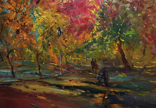In the Park by Artem Brazhnik, Painting for Sale on Singulart