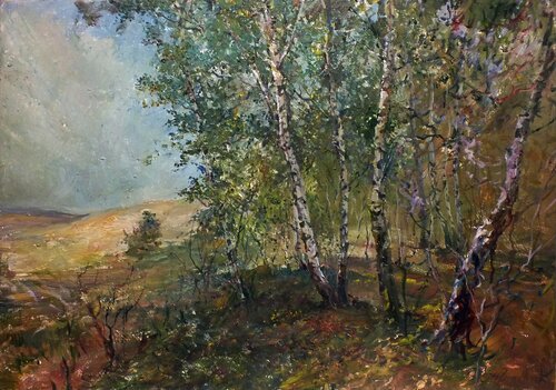 Birch Grove van Artem Brazhnik, Schilderij te koop op Singulart