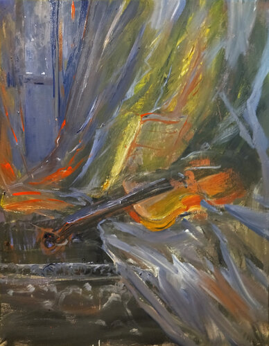Violin by Artem Brazhnik, Painting for Sale on Singulart