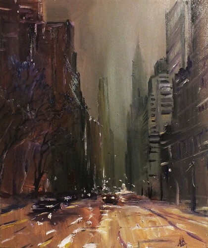Cityscape de Artem Brazhnik, Pintura a la venta en Singulart