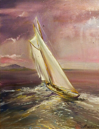 Yacht par Artem Brazhnik, Peinture en vente sur Singulart