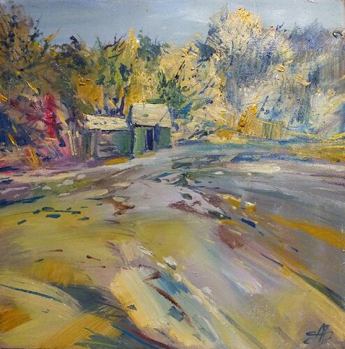 Village by Artem Brazhnik, Painting for Sale on Singulart