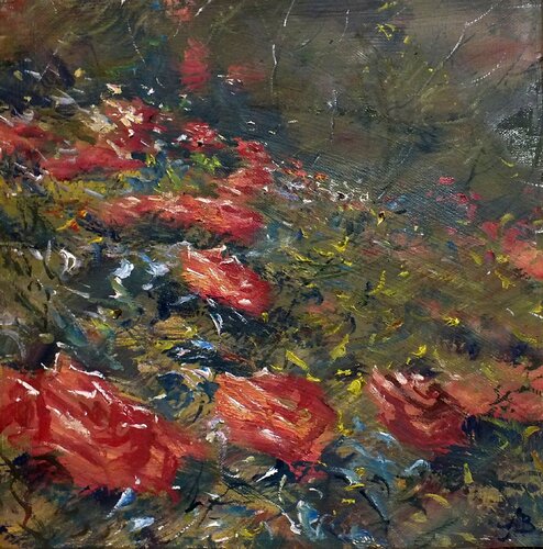 Red roses par Artem Brazhnik, Peinture en vente sur Singulart