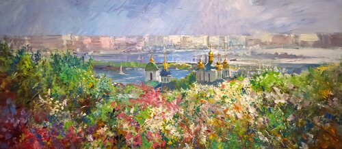Spring in Kiev par Artem Brazhnik, Peinture en vente sur Singulart