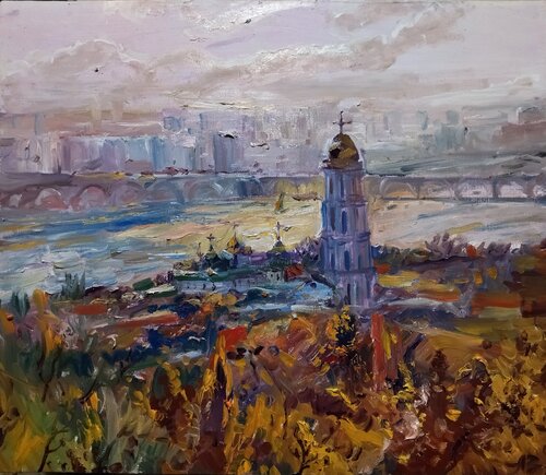 Evening in Kiev di Artem Brazhnik, Pittura in vendita su Singulart