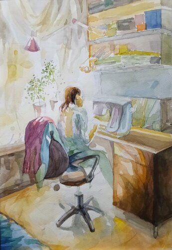 Sewing by Artem Brazhnik, Work on Paper for Sale on Singulart