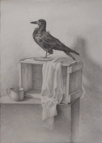 Still life with Crow di Artem Brazhnik, Disegno in vendita su Singulart