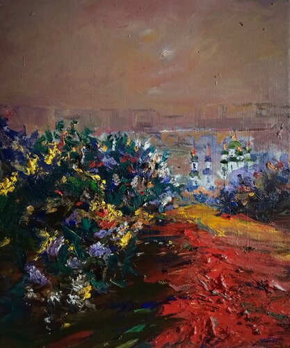 Lilac in Blossom de Artem Brazhnik, Pintura a la venta en Singulart