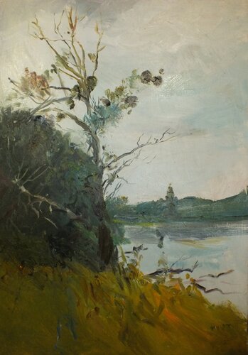 Near The Lake de Artem Brazhnik, Pintura a la venta en Singulart