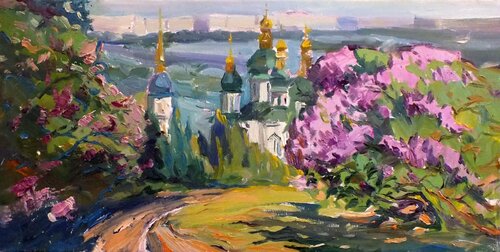 Lilac in bloom by Artem Brazhnik, Painting for Sale on Singulart