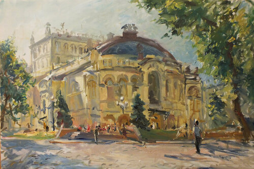 Opera theatre in Kiev von Artem Brazhnik, Malerei kaufen auf Singulart