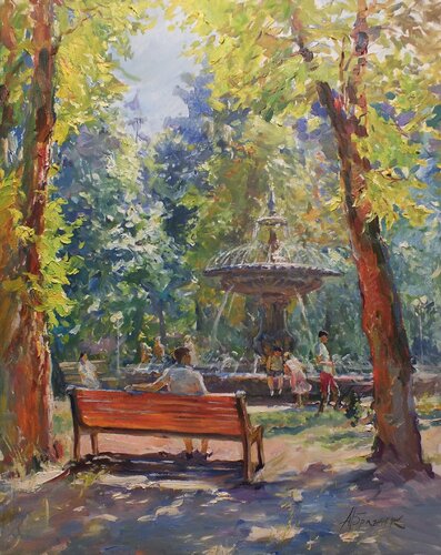 Sunny day in Kiev de Artem Brazhnik, Pintura a la venta en Singulart