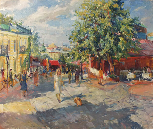 Evening in Kiev van Artem Brazhnik, Schilderij te koop op Singulart