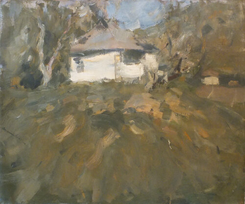 Autumn in the Ukrainian village de Artem Brazhnik, Pintura a la venta en Singulart