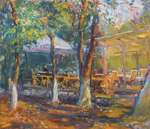 Restaurant di Artem Brazhnik, Pittura in vendita su Singulart
