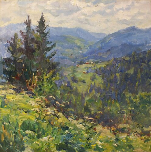 Carpathian Mountains van Artem Brazhnik, Schilderij te koop op Singulart
