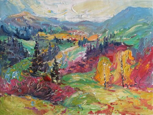 Evening in the Mountains von Artem Brazhnik, Malerei kaufen auf Singulart