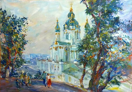 St. Andrew`s Descent de Artem Brazhnik, Pintura a la venta en Singulart