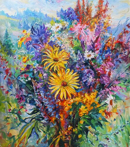 Summer bouquet von Artem Brazhnik, Malerei kaufen auf Singulart
