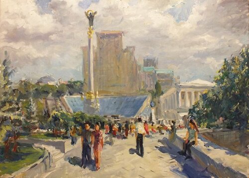 Kiev, Maidan de Artem Brazhnik, Pintura a la venta en Singulart
