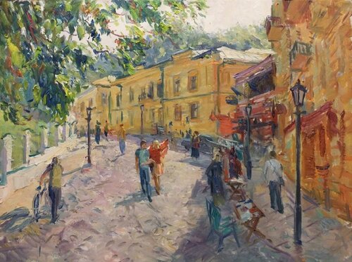 Sunny day in Kiev par Artem Brazhnik, Peinture en vente sur Singulart