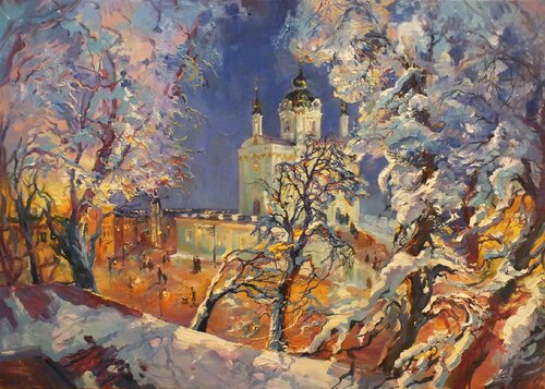 Kiev, winter de Artem Brazhnik, Pintura a la venta en Singulart