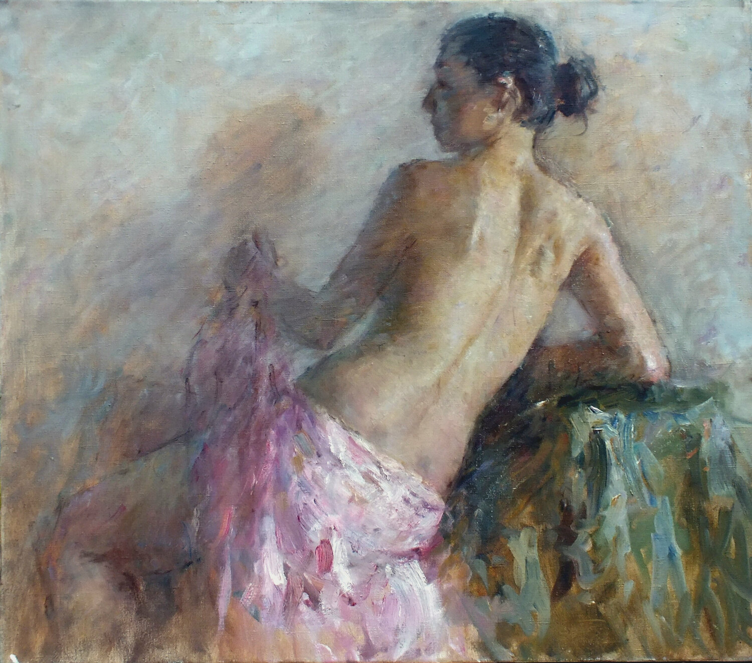 Near the window Artem Brazhnik Originalgemälde zu verkaufen