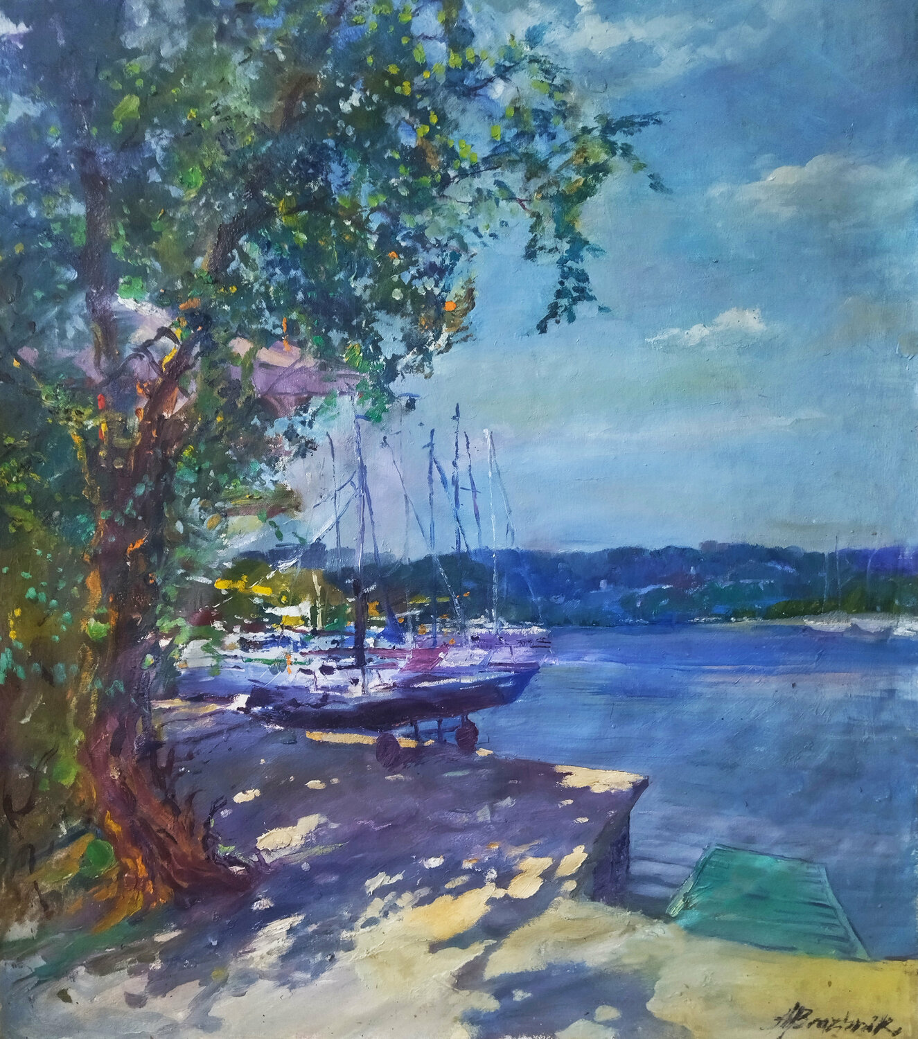 Yacht club Artem Brazhnik Originalgemälde zu verkaufen