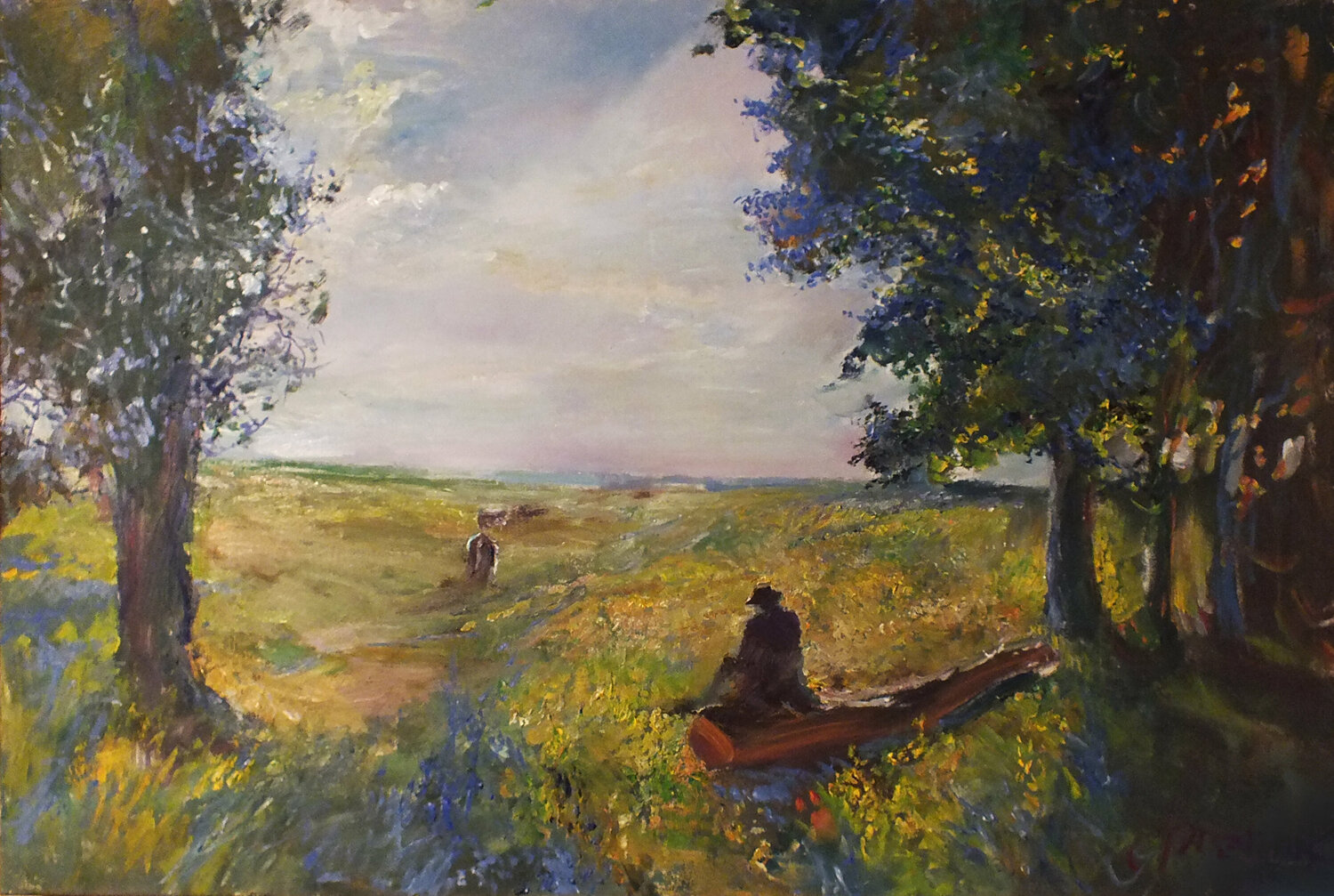 Old man Artem Brazhnik Origineel schilderij te koop
