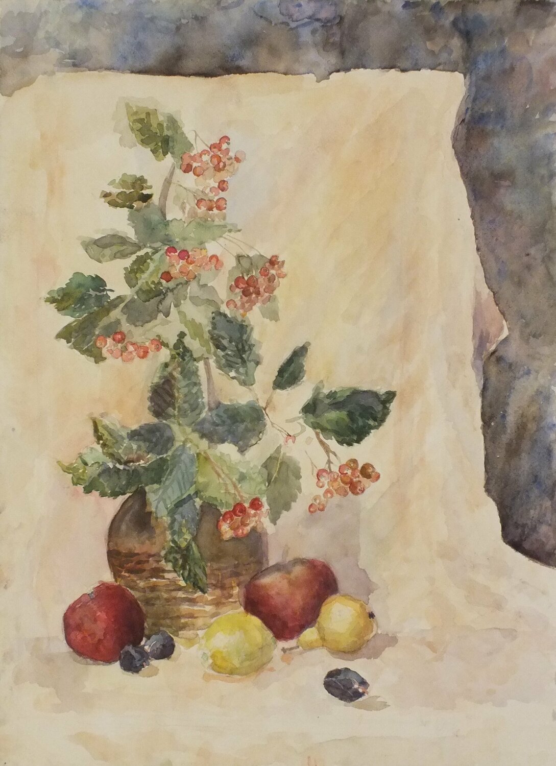 Autumn Still Life Artem Brazhnik Opera su carta in vendita
