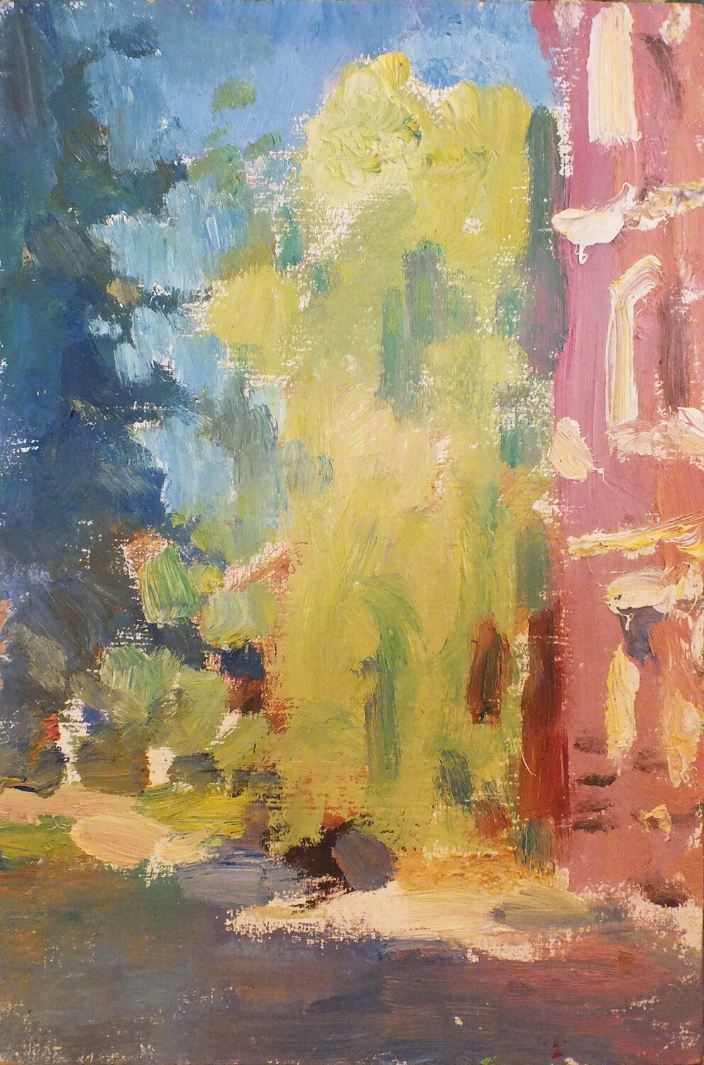 Autumn cityscape Artem Brazhnik Pintura original en venta