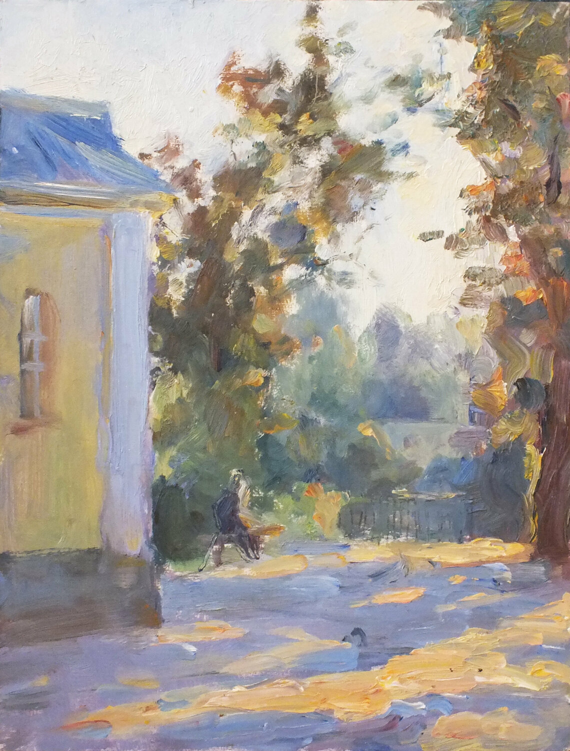Autumn cityscape Artem Brazhnik Origineel schilderij te koop