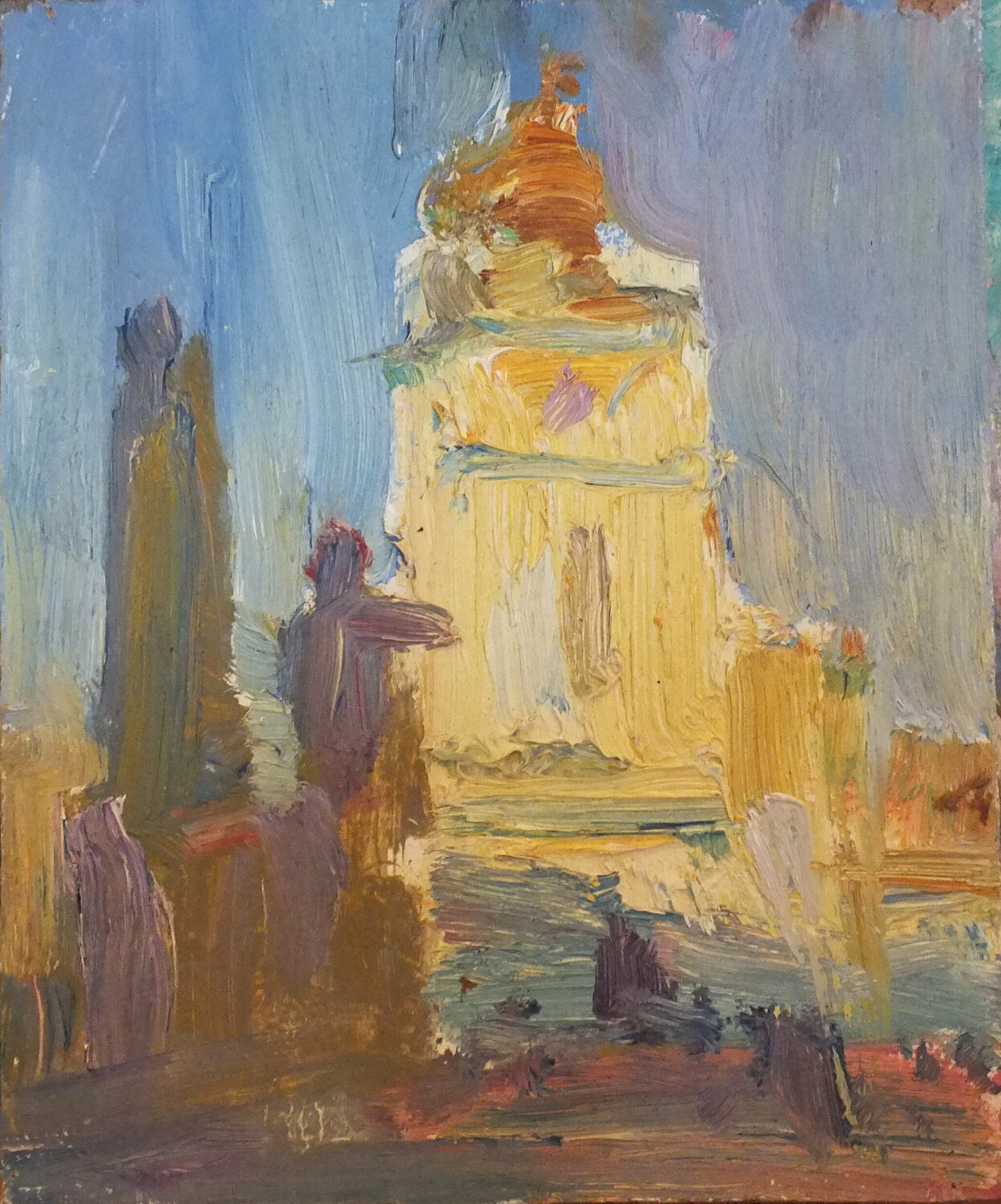 Autumn cityscape Artem Brazhnik Dipinto originale in vendita