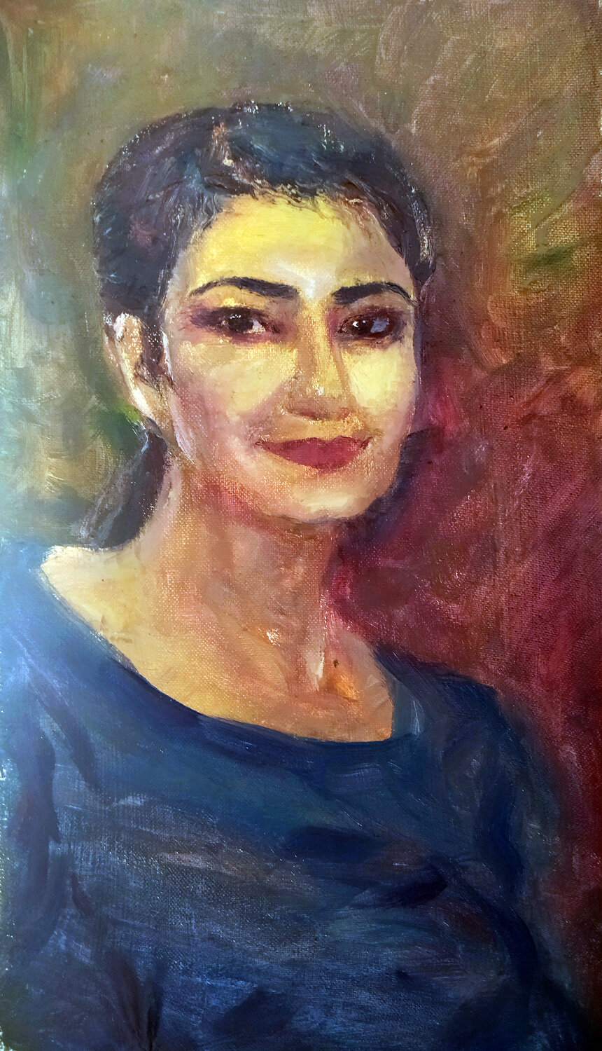 Portrait Artem Brazhnik Dipinto originale in vendita