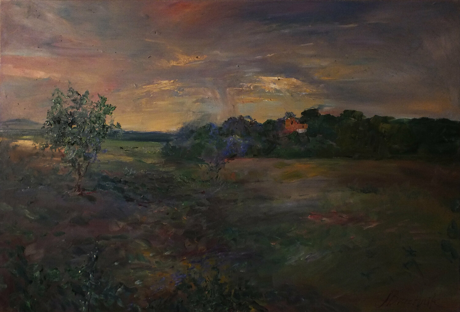 Village Artem Brazhnik Origineel schilderij te koop