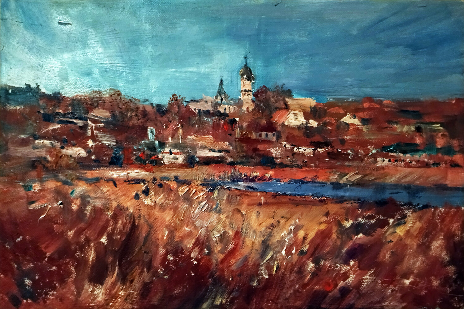 Korsun city Artem Brazhnik Dipinto originale in vendita