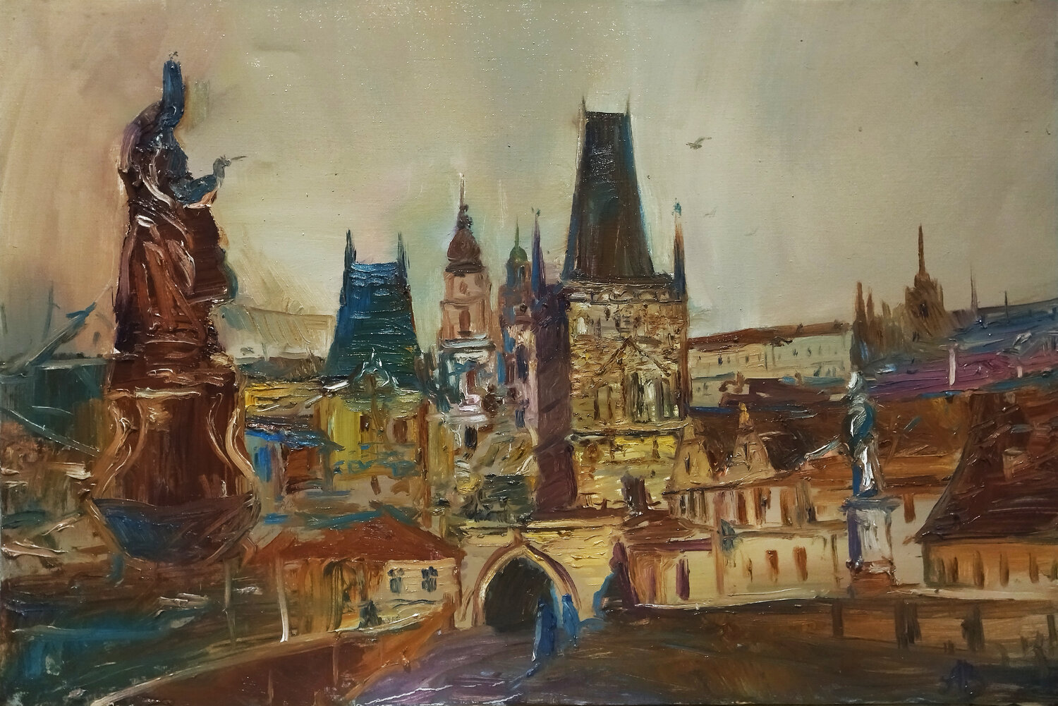 Prague Artem Brazhnik Originalgemälde zu verkaufen