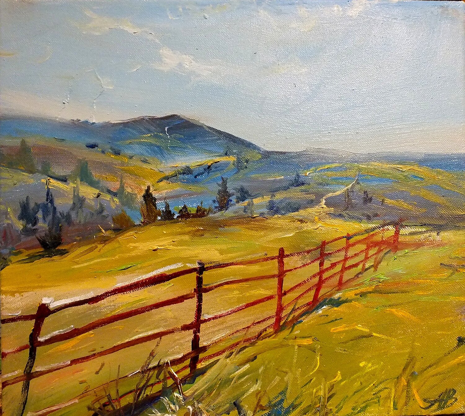 Carpathian mountains Artem Brazhnik Origineel schilderij te koop