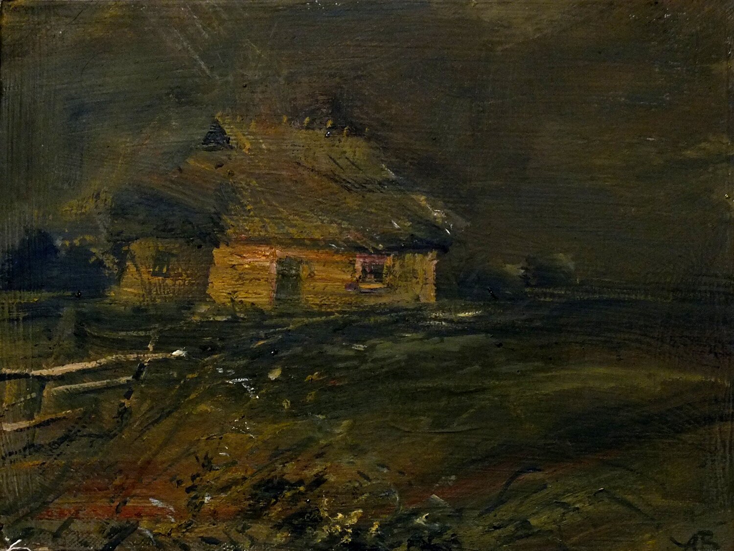 Village Artem Brazhnik Origineel schilderij te koop