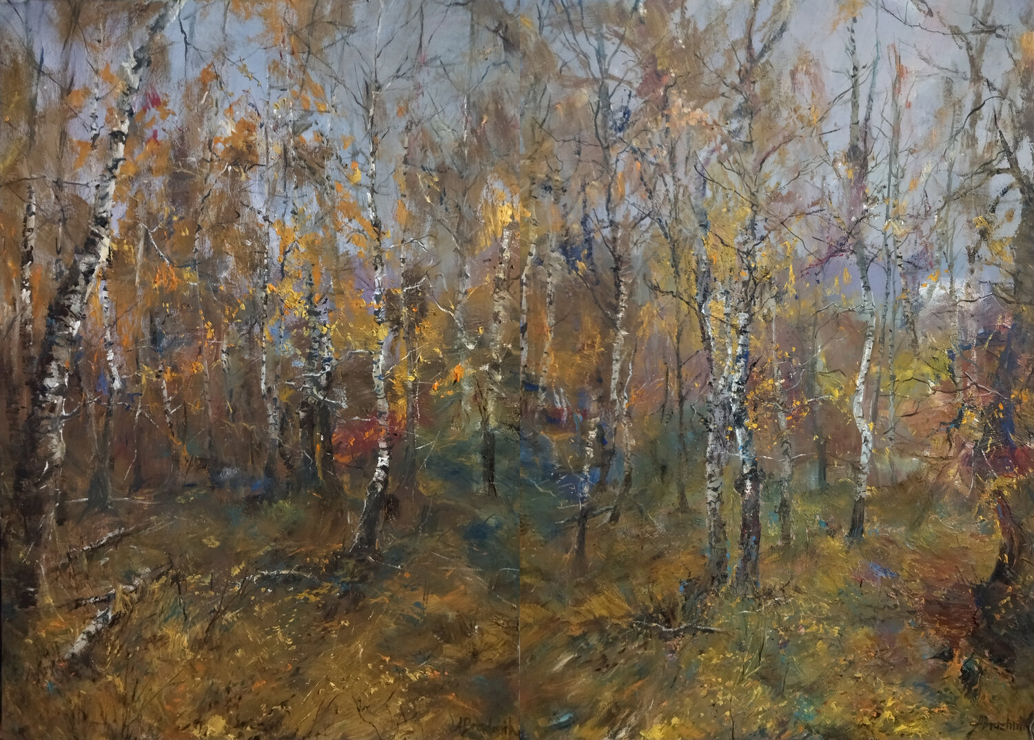 Autumn (multi paneled) Artem Brazhnik Origineel schilderij te koop