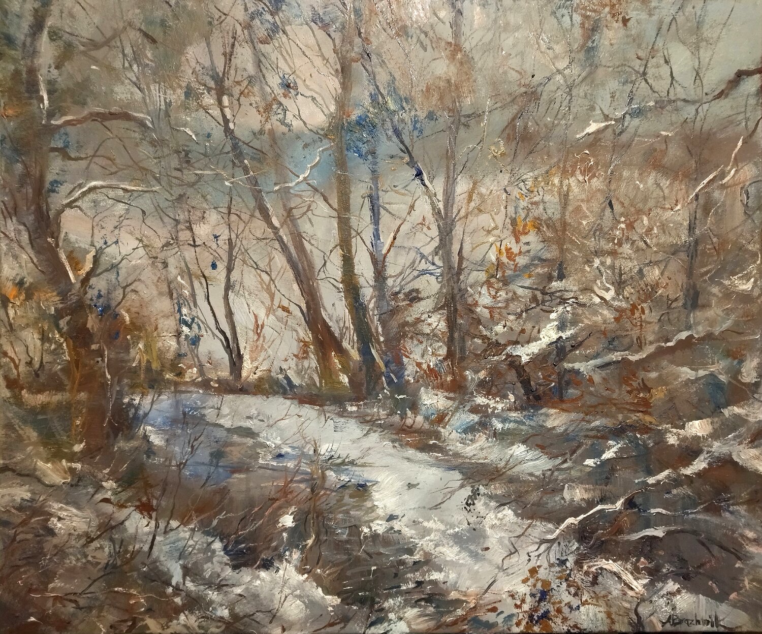 Winter Artem Brazhnik Origineel schilderij te koop
