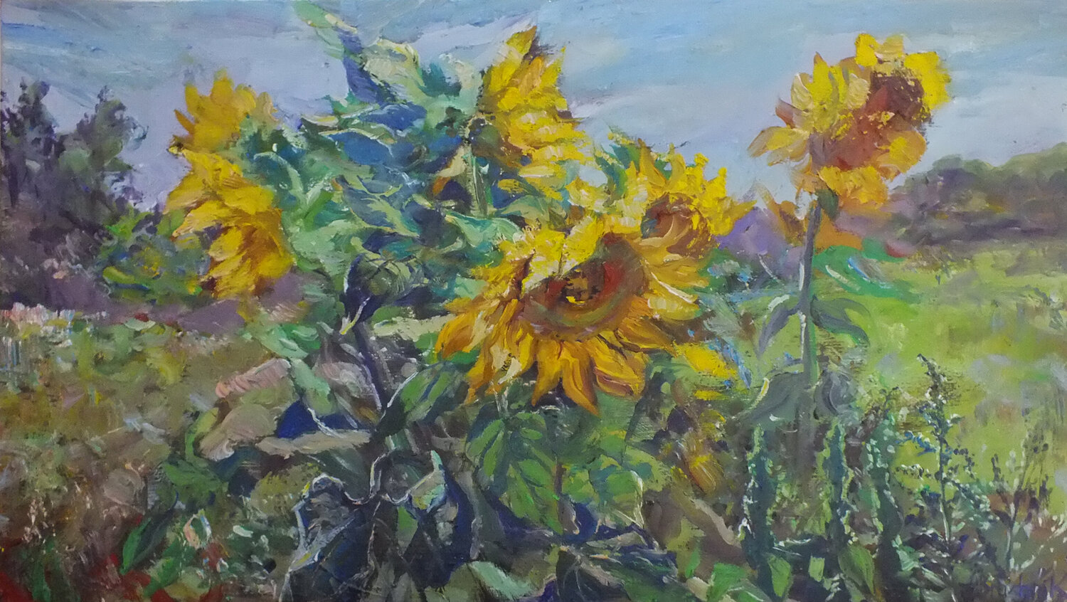 Sunflowers Artem Brazhnik Origineel schilderij te koop