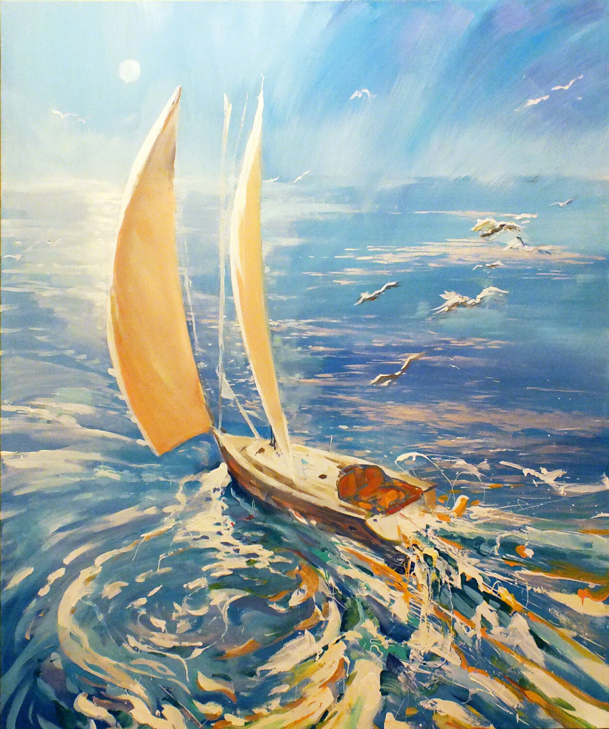 Sailing Artem Brazhnik Originalgemälde zu verkaufen