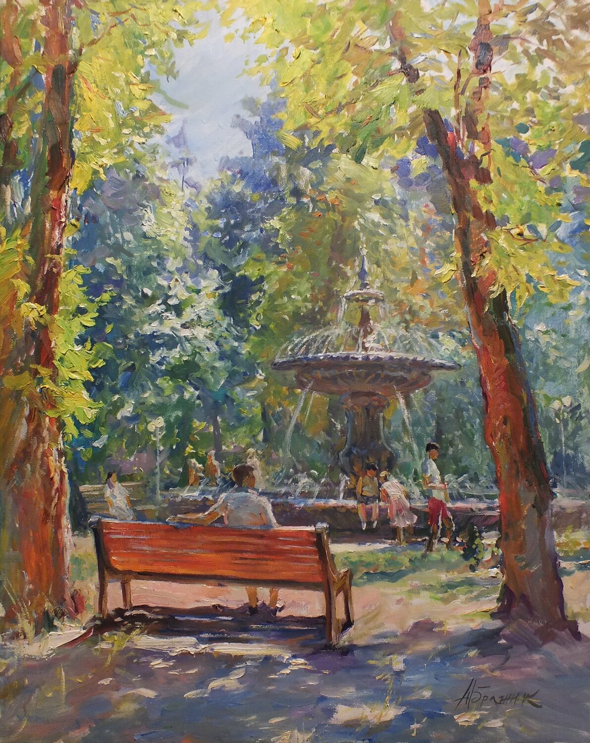 Sunny day in Kiev Artem Brazhnik Dipinto originale in vendita