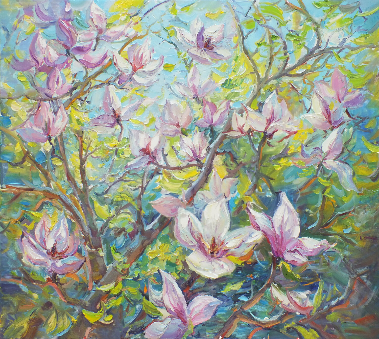 Magnolia Artem Brazhnik Dipinto originale in vendita