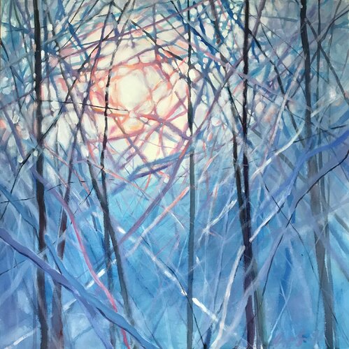 Morning light through the trees by Claire Smith, Painting for Sale on Singulart